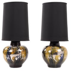 Retro Pair of Ceramic Lamps in the Style of Laszlo