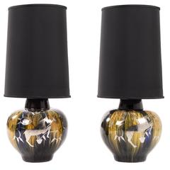 Pair of Ceramic Lamps in the Style of Laszlo 11