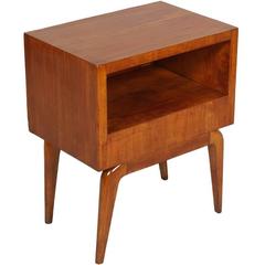1940s Mid-Century Modern Bedside Table in Cherry Wood Gio Ponti Manner 3