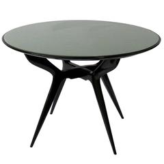 1950, Italian Manufacture, Round Table in the Style of Ico Parisi