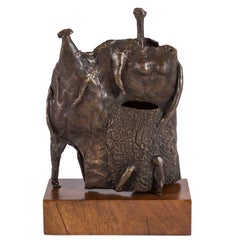 Abstract Figural Bronze Sculpture in Style of  Henry Moore