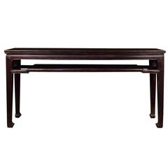 19th Century Chinese Shallow Altar Table with Hoof Feet