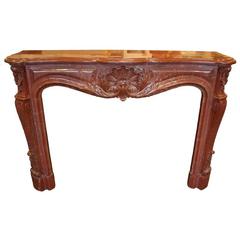 Antique French Louis XV Marble Mantel 1