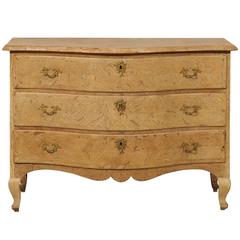 Swedish 18th Century Period Rococo Serpentine Oak Commode 3