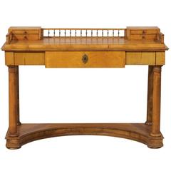 Swedish Karl Johan Period 19th Century Birchwood Desk