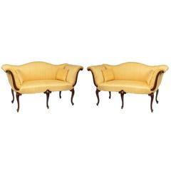 Antique Mahogany Window Settees 6