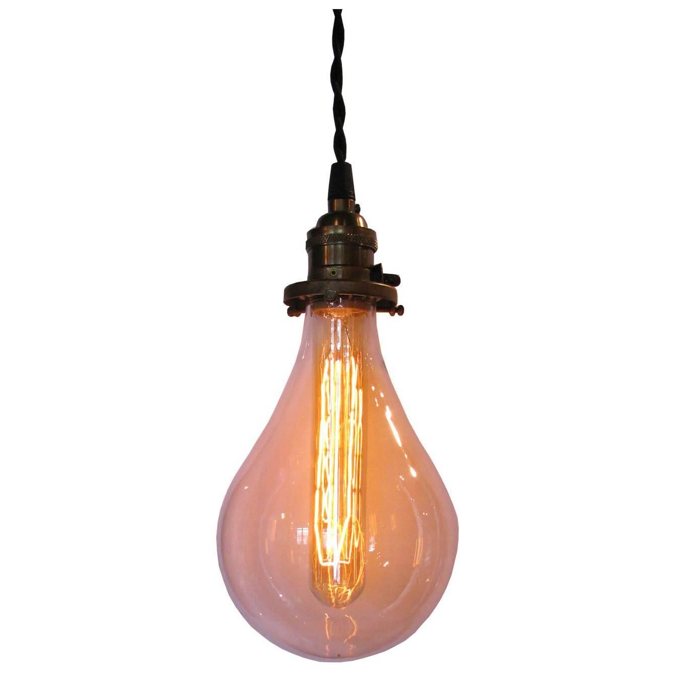 Light Bulb Glass Shade Pendants For Sale at 1stDibs