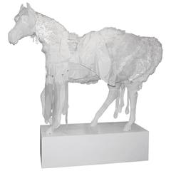 Lifesize Fiber Glass Art Horse