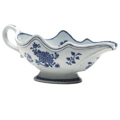 Antike chinesische Qianlong-Sauciere in Blau und Weiß:: 18