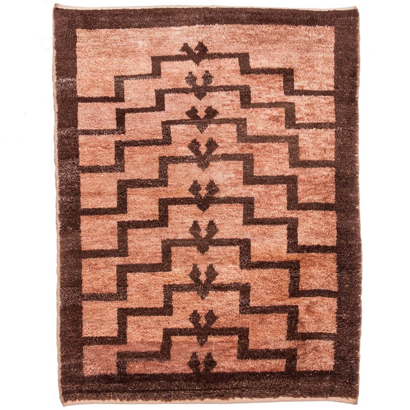 Vintage Turkish Handwoven Central Anatolian Tulu Rug For Sale
