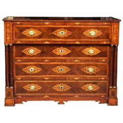 Antique Continental Inlaid Chest