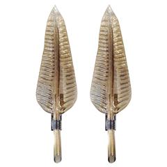 Pair of Adamo Murano Glass Wall Lights 7