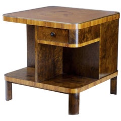 20th Century Art Deco Birch Inlaid Occasional Table