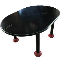 Black 1980s Style Memphis Dining Table