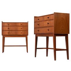 1950s Scandinavian Teak Chest of Drawers or Nightstands 9