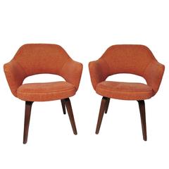 Pair of Mid-Century Modern Eero Saarinen Executive Armchairs