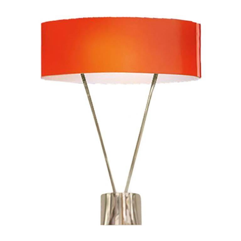 Orange and Chrome Vittoria P1 Wall Light Sconce by Too & Massari for Leucos For Sale
