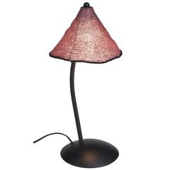 Black & Rose Pink Glass Bead Shade Perlina Table Lamp by Pamio & Toso for Leucos