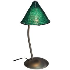 Nickel & Green Glass Bead Shade Perlina Table Lamp by Pamio & Toso for Leucos