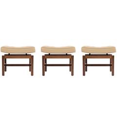 Set of Jens Risom Curved Top Stools