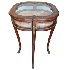 Antique 19th Century French Inlay Display Table