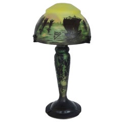 Gorgeous Daum Nancy Art Nouveau Cameo Table Lamp