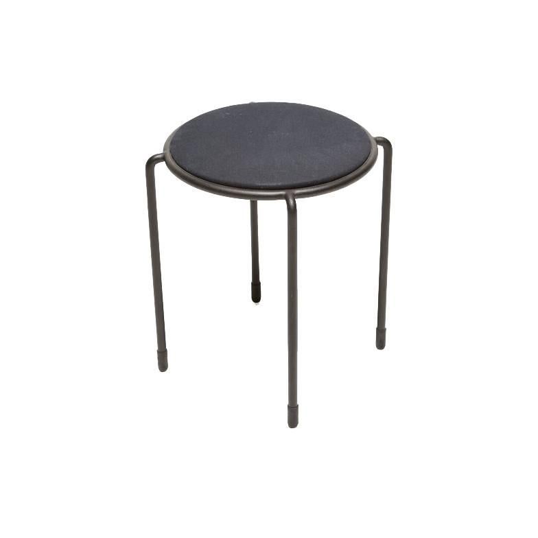 Bowline Stool in Black Canvas - In Stock