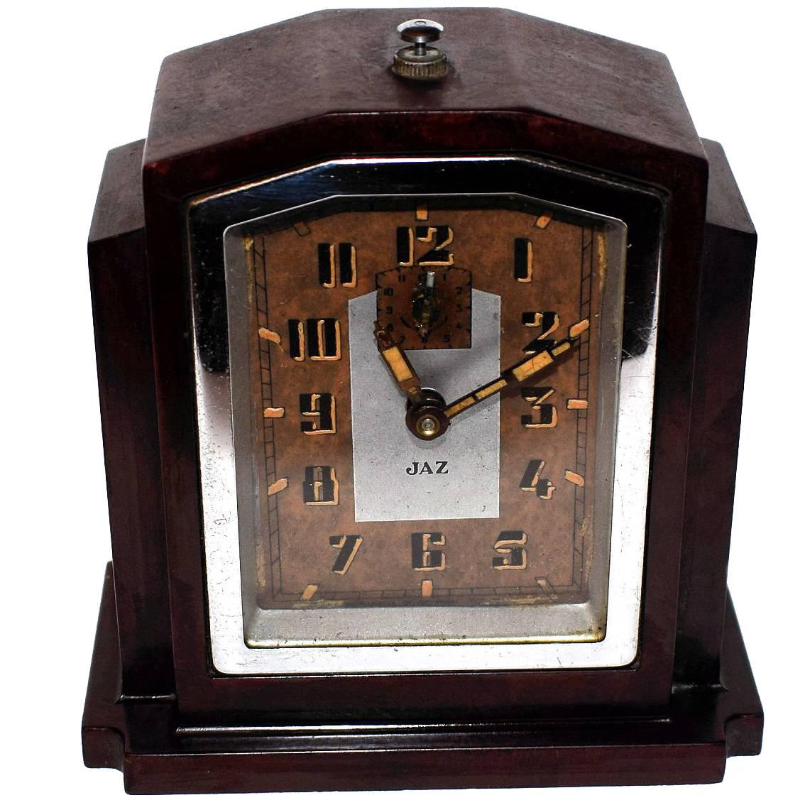 Fabulous 1930s Art Deco Bakelite Clock by JAZ