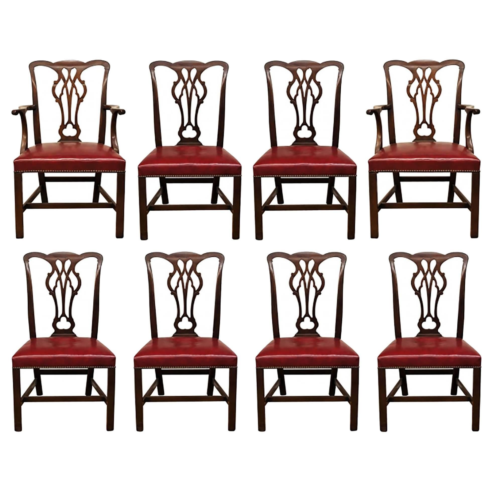 Set of Eight CW Kittinger Mahogany Dining Chairs