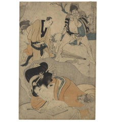 Utamaro I Kitagawa Ukiyo-e Japanese Woodblock Print 1801, 19th Century Dream