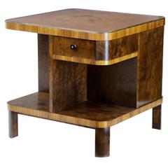 20th Century Art Deco Birch Inlaid Occasional Table
