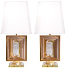 Pair of Table Lamps "Giro 7 Nilo" by Roberto Giulio Rida