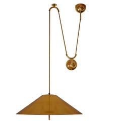 Large and Rare Adjustable Counterweight Pendant Lamp, Germany, 1970s