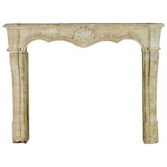 18th Century French Country Limestone Fireplace Surround 8