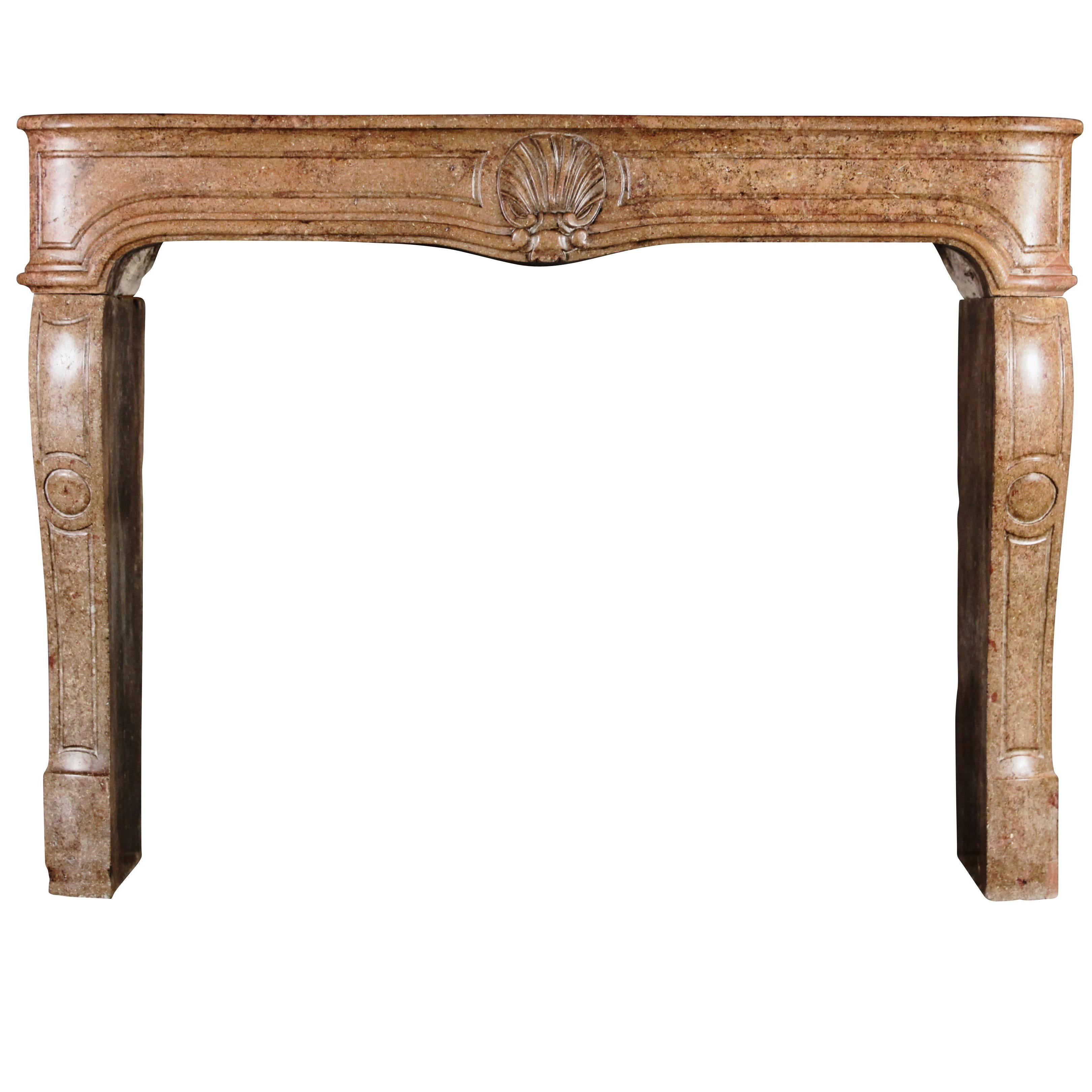 18th Century Burgundy Hardstone Antique Fireplace Mantel For Sale