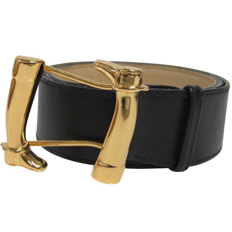 gucci leather boots with belt