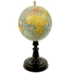 Terrestrial Globe Edited by the French Cartographer J. Forest in the 1930s