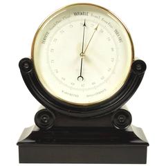 Rare Brass Aneroid Barometer End of the 19th Century 9