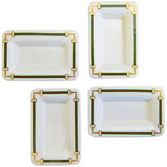 Set of Four Identical Ashtrays by Gucci in Porcelain, Italy