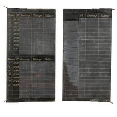 Pair of Belgian Black Chalkboards from the Early 20th Century