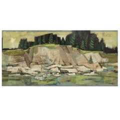 Kenneth J. Lipstreu, Cubist Landscape, Oil on Canvas, Signed