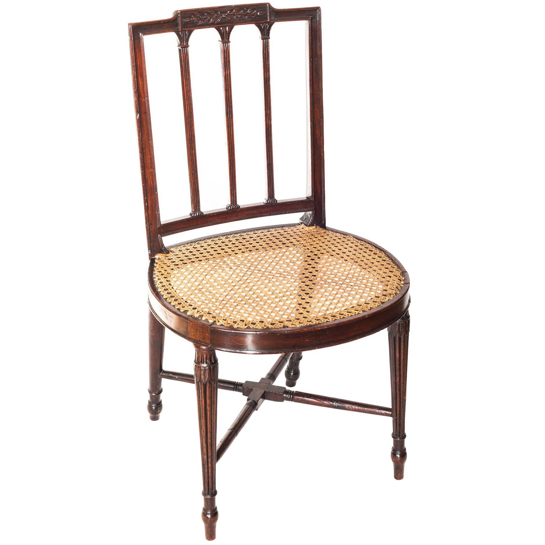 Fine George III Period Neoclassical Mahogany Side Chair, Manner of Gillows