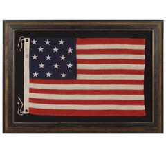 Antique 15 Stars and 15 Stripes Flag, A Copy of the Star Spangled Banner