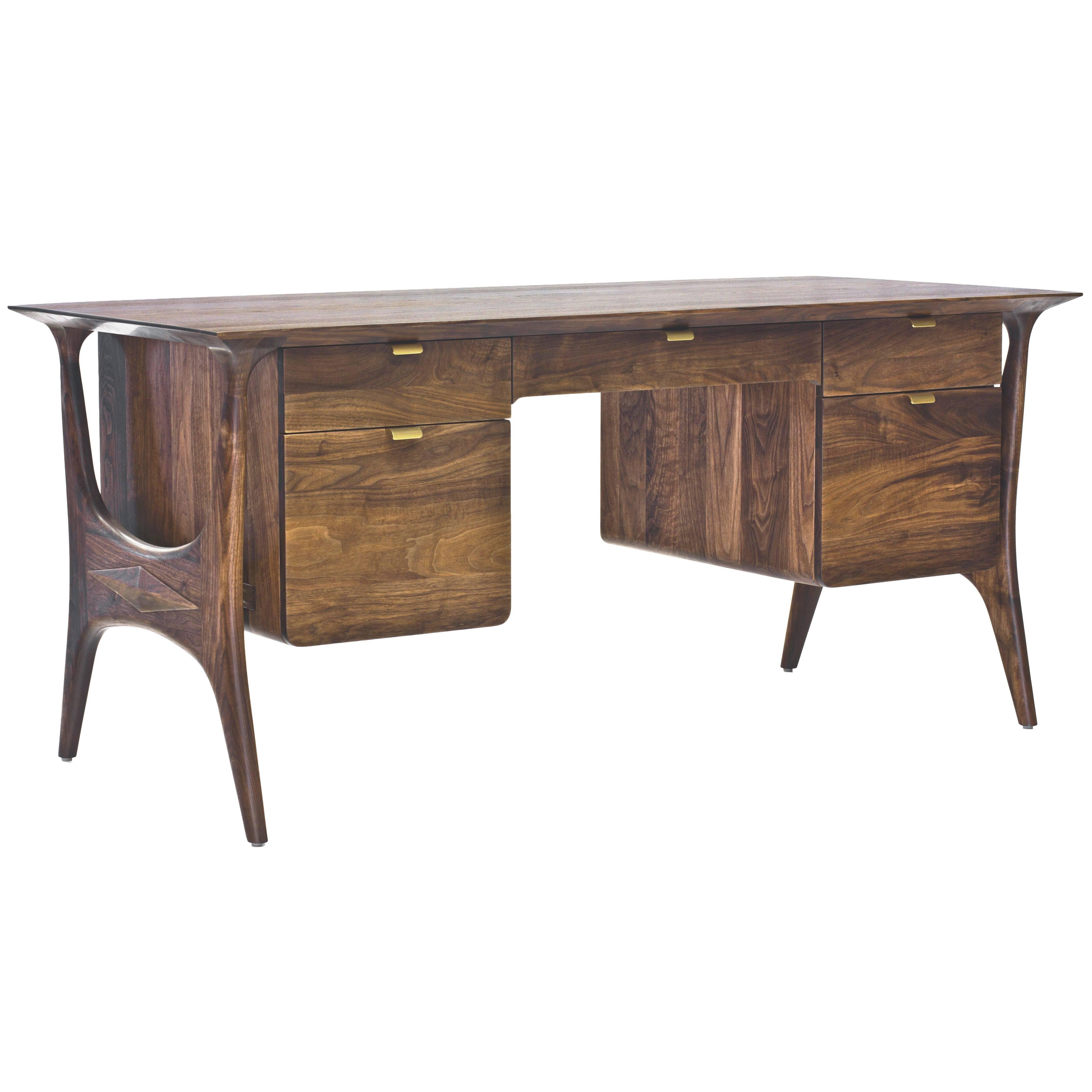 Sträcka Desk in Oiled Walnut by Mack Geggie for Wooda For Sale