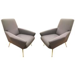 Italian Mid-Century Lounge Chairs in the Manner of Gio Ponti 12