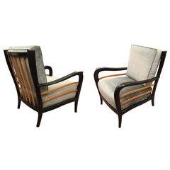 Pair of 1940s Italian Lounge Chairs Attributed to Mario Quarti 1