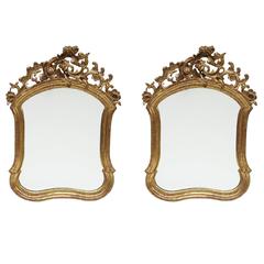 Fine Pair of Baroque Giltwood Mirrors 5