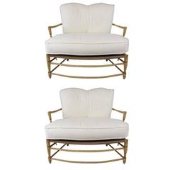 Retro Pair of French Provincial Settees