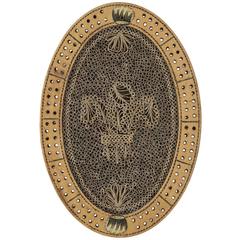 Georgian Oval Quillwork Cribbage Board, circa 1800 5