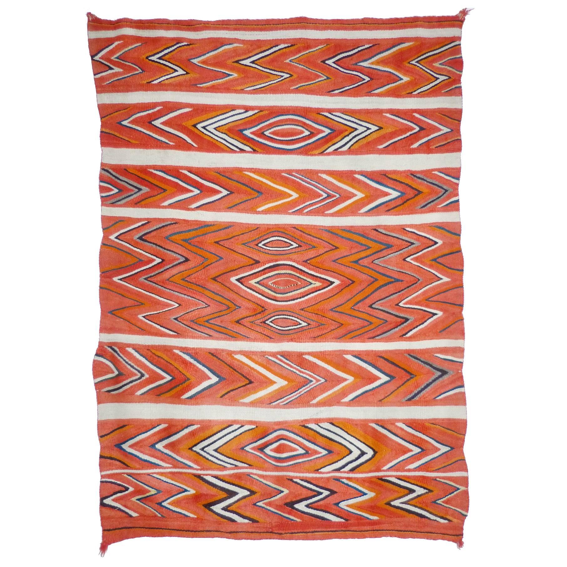 Antique Navajo Wedge Weave Blanket, circa 1885